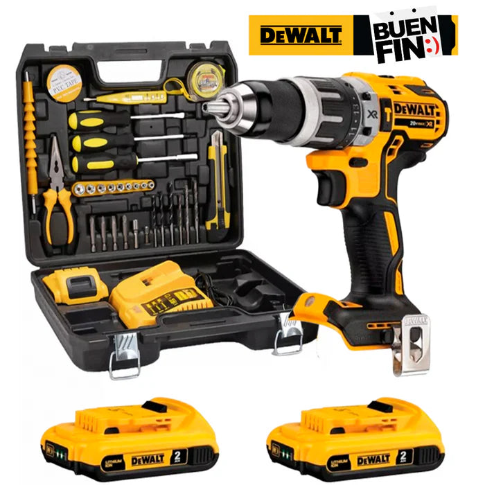 Taladro Inalámbrico DeWalt 48V + 2 Potentes Baterías + 26 Accesorios De Regalo